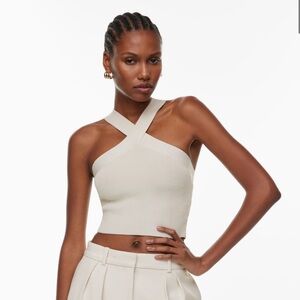 Aritzia Babaton Sculpt Knit Crossover Tank
